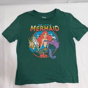 Disney The Little Mermaid Green women’s  T-Shirt size Small Cotton